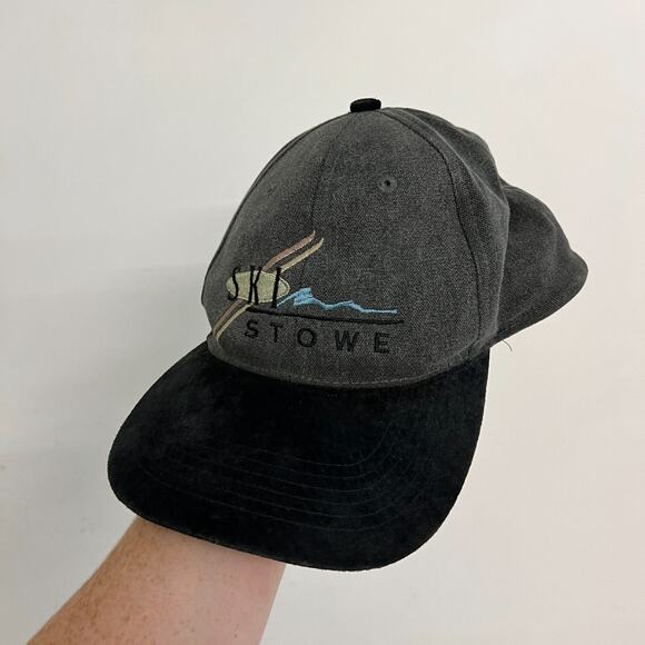 EXP Headwear vintage Ski Stowe Vermont suede baseball hat main image 4